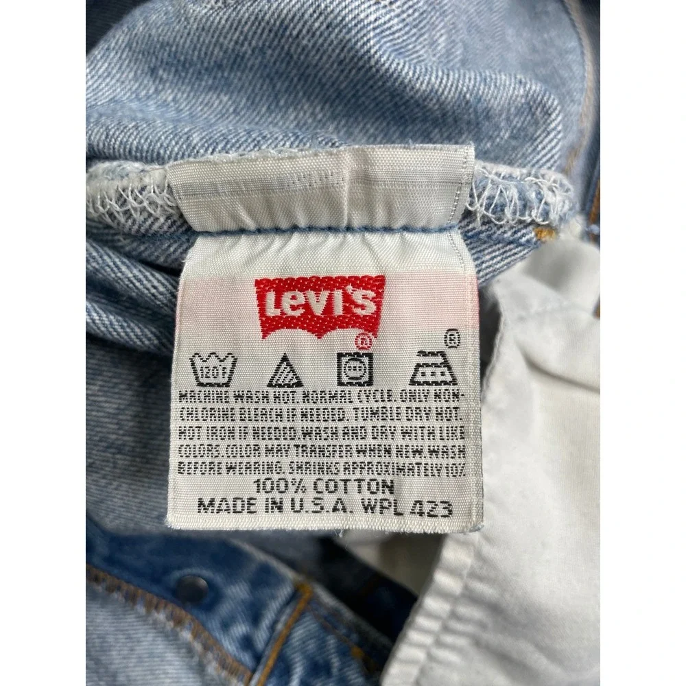 Levi's 501xx Jeans Mens 35x33 Blue Vintage Made in USA Straight Leg Light‎ Wash